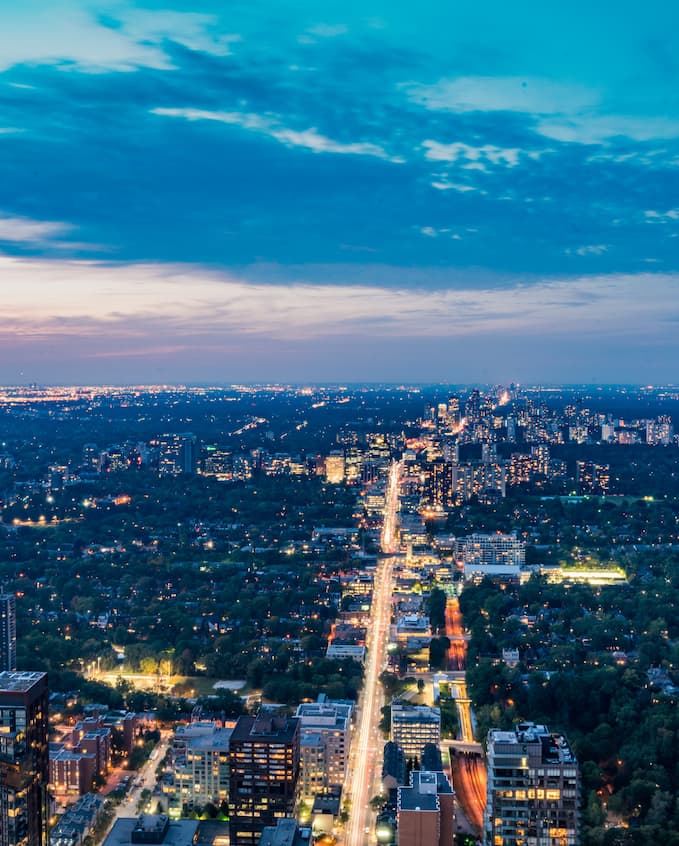 Overview of One Bloor's exterior designs providing unparalleled views of the surrounding cityscape